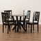 Baxton Studio Valda Modern and Contemporary Transitional Dark Brown Finished Wood 5-Piece Dining Set 177-11381-10900-Zoro - alternate 8